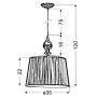 Candellux Gillenia lampa wisząca 1x60W srebrna 31-07155 zdj.2