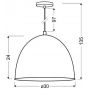 Candellux Patch lampa wisząca 1x60W szary/chrom 31-43160 zdj.2