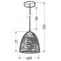 Candellux Sfinks lampa wisząca 1x60W patyna 31-43306 zdj.2