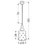 Candellux Hamp lampa wisząca 1x60W biała 31-51905 zdj.2
