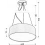 Candellux Kioto lampa wisząca 3x40W kremowy 31-67739 zdj.2