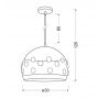 Candellux Jolina lampa wisząca 1x40W czarna 31-69696 zdj.2