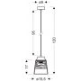Candellux Fresno lampa wisząca 1x60W czarna/złota/przezroczysta 31-78384 zdj.2