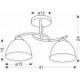 Candellux Gracja lampa podsufitowa 2x40W czarny/biały 32-22455 zdj.2