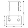 Candellux Frame lampa wisząca 2x60W czarna/drewno 32-73518 zdj.2