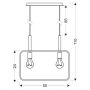 Candellux Frame lampa wisząca 2x60W biała/drewno 32-73549 zdj.2