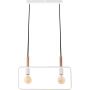 Candellux Frame lampa wisząca 2x60W biała/drewno 32-73549 zdj.1