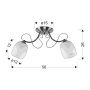 Candellux Amba lampa podsufitowa 2x40W biała/chrom 32-78698 zdj.2