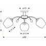 Candellux Estar lampa podsufitowa 3x40W chrom/biały 33-09432 zdj.2