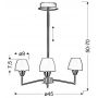 Candellux Togo lampa podsufitowa 3x40W biały/nikiel mat 33-10639 zdj.2
