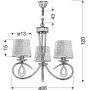 Candellux Arnika lampa wisząca 3x40W chrom/biały 33-21663 zdj.2
