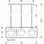 Candellux Niko lampa wisząca 3x40 W czarna 33-26866 zdj.2