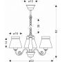 Candellux Rozano lampa wisząca 3x40 W biała-multikolor 33-36902 zdj.2