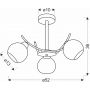 Candellux Amos lampa podsufitowa 3x40 W biała-złota 33-37473 zdj.2