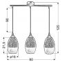 Candellux Celia lampa wisząca 3x60W srebrna 33-51585 zdj.2