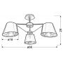 Candellux Cortez lampa podsufitowa 3x40W czarna/patyna 33-54982 zdj.2