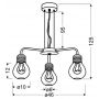 Candellux Gliva lampa wisząca 3x60W chrom 33-58539 zdj.2
