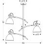 Candellux Zumba lampa podsufitowa 3x60W biały/czarny 33-72061 zdj.2