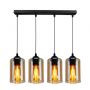 Candellux Bistro lampa wisząca 4x40W czarna/bursztynowa 34-00552 zdj.5