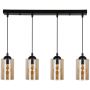 Candellux Bistro lampa wisząca 4x40W czarna/bursztynowa 34-00552 zdj.1