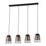 Candellux Fresno lampa wisząca 4x60W czarna/złota/przezroczysta 34-78124 zdj.5