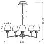 Candellux Togo lampa podsufitowa 5x40W biały/nikiel mat 35-10646 zdj.2