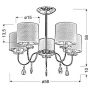 Candellux Estera lampa podsufitowa 5x40W kremowa/chrom 35-11671 zdj.2