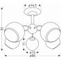 Candellux Marinen lampa podsufitowa 5x40 W biała 35-26576 zdj.2