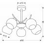 Candellux Amos lampa podsufitowa 5x40 W biała-chrom 35-34984 zdj.2