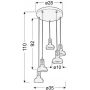 Candellux Puerto lampa wisząca 5x40W biały/drewno 35-62772 zdj.2