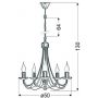 Candellux Muza lampa wisząca 5x40W patyna 35-69170 zdj.2