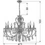 Candellux Aurora lampa wisząca 8x40W chrom 38-97579 zdj.2