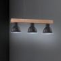 Candellux Vario lampa wisząca 3x60W czarny/drewno 33-73471 zdj.4