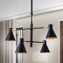 Candellux Less lampa podsufitowa 4x40W czarny/złoty 34-72689 zdj.4