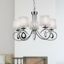 Candellux Arnika lampa wisząca 5x40W chrom/biały 35-21687 zdj.4
