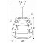 Ledea Nagoja lampa wisząca 1x40W beżowa 50101038 zdj.2