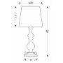 Candellux Cardinale lampa stołowa 1x40 W kremowa 41-37961 zdj.2