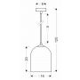 Candellux Klea lampa wisząca 1x15 W czarna 31-38340 zdj.2