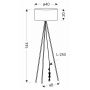 Candellux Shanti lampa stojąca 1x40 W beżowa 51-38715 zdj.2