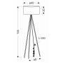 Candellux Shanti lampa stojąca 1x40 W beżowa 51-38760 zdj.2