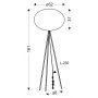 Candellux Mellow lampa stojąca 1x40 W biała-czarna 51-40879 zdj.2