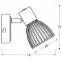 Candellux Modo kinkiet 1x40W czarny/chrom 91-61515 zdj.2
