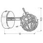 Candellux Bombola kinkiet 1x40W chrom/kryształ 91-70289 zdj.2