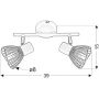 Candellux Fly lampa podsufitowa 2x40W biały/chrom 92-61966 zdj.2