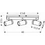 Candellux Lagos lampa podsufitowa 3x15W czarny/drewno 93-13729 zdj.2