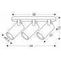 Candellux Gary lampa podsufitowa 3x15 W czarna 93-28136 zdj.2