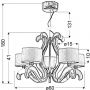 Candellux Ambrosia lampa wisząca 5x40 W miedź 35-33918 zdj.2