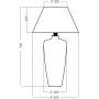 4concepts Sevilla lampa stołowa 1x60W biały/szkło czerwone L009092215 zdj.2