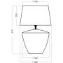 4concepts Ravenna Transparent lampa stołowa 1x60W czarny/miedź/szkło przezroczyste L052331250 zdj.2