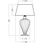 4concepts Bristol lampa stołowa 1x40W szary/biały/szkło przezroczyste L046051223 zdj.2